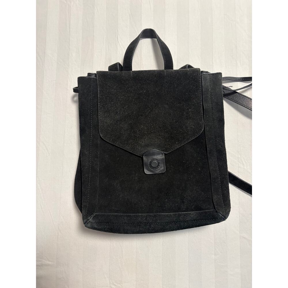 Loeffler Randall Black Suede & Leather Backpack